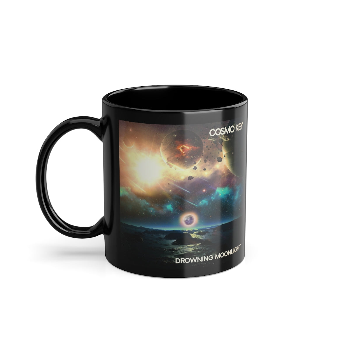 Drowning Moonlight Black Coffee Cup, 11oz